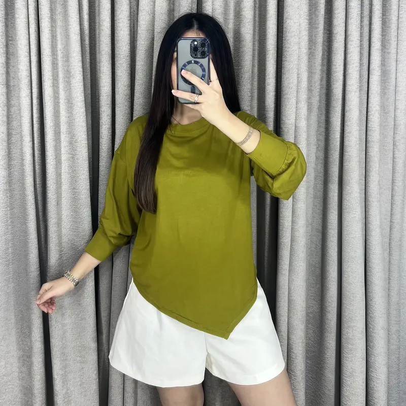 Vivienne Top - Tshirt Wanita Lengan Panjang Asymmetric Top 2