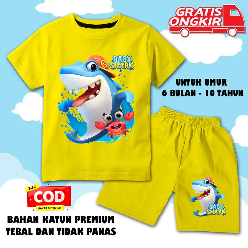 hasuto-setelan anak laki laki / setelan anak perempuan / baju anak karakter usia 6 bulan-10 tahun 76 5