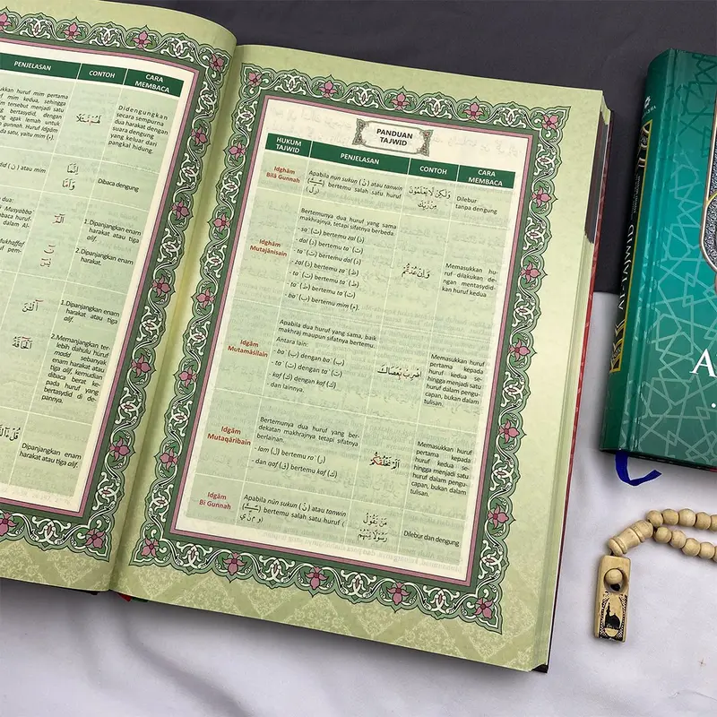 Al-Quran At-Tajwid Ukuran JUMBO A4 HC Terjemah Waqaf Ibtida' Mushaf Al Qur'an At Tajwid Cocok Untuk Pemula Orantua Orang Tua Lansia Tajwid Warna Mudah Kolom Pelajaran Tajwid Waqof Ibtida Penerbit Ummul Qura 1