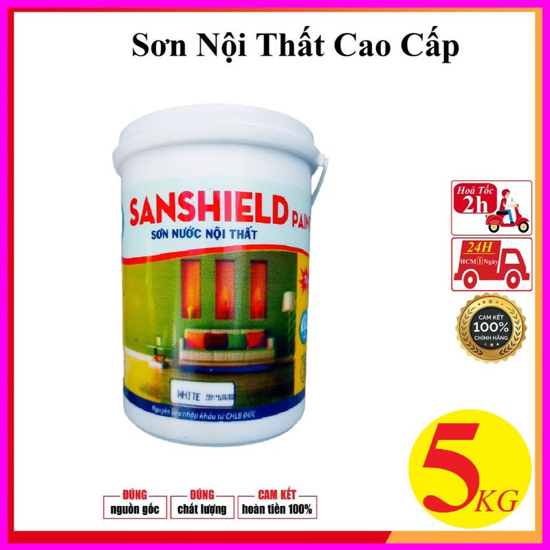 Sơn nước cao cấp thùng 5kg đủ màu giá rẻ trang trí phòng decor phòng ngủ thay giấy dán tường