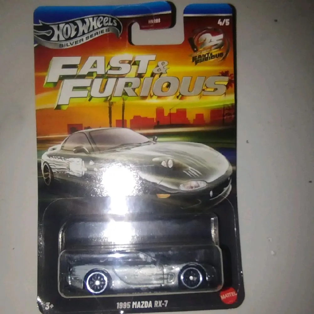 Hot Wheels Mobil Mainan 1995 Mazda RX-7 dari Fast & Furious Silver Series Edisi 4/5