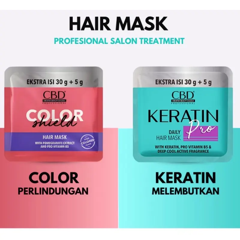 ￼CBD Hair Mask Sachet Pro Keratin / Color Shield / Collagen Repair Sachet 35gr (promo) 0