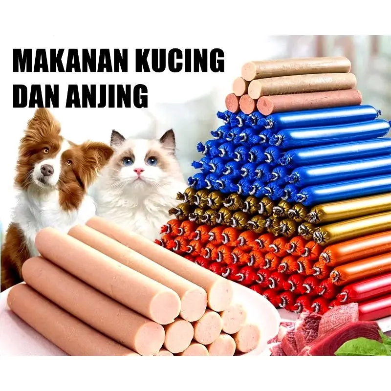 30pcs Snack Makanan Cemilan Kucing Dan Anjing Tuna, Chicken, Salmon, Beef, Duck 15gr natural 24 bulan