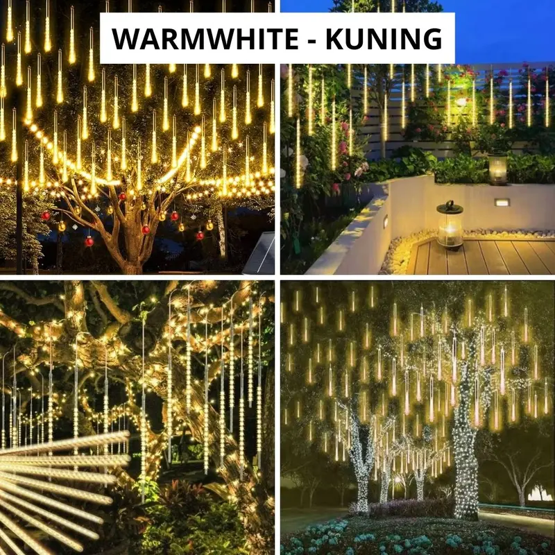 COD Lampu Meteor LED Hujan 50cm RGB 1 set 8 Batang 10 Batang lampu  taman  outdoor 4