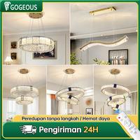 Gambar 【Penawaran terbatas】Lampu Gantung Minimalis Kristal Lampu Gantung Ruang Tamu Kamar Tidur 3Warna Mewah Lampu Hias pencahayaan indoor chandeliers lampuruangtamu COD - B18-8-40CM dari GOGEOUS Lampu store Kab. Tangerang 1 Tokopedia