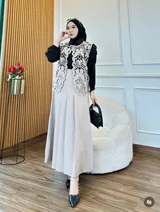 Camelia Oneset Rok 3 in 1 Laser Premium SemiWoll Desain Elegan Kualitas Terbaik Tampilan Mewah Stylish Setelan Rok Inner & Vest