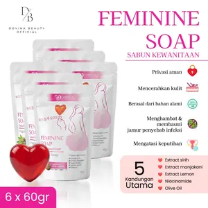 Dovina Beauty Official Sabun Feminine Love Bundle 6 pcs Sabun Kewanitaan Mengatasi Bau, Gatal & Keputihan Menjaga Kesegaran Area Intim