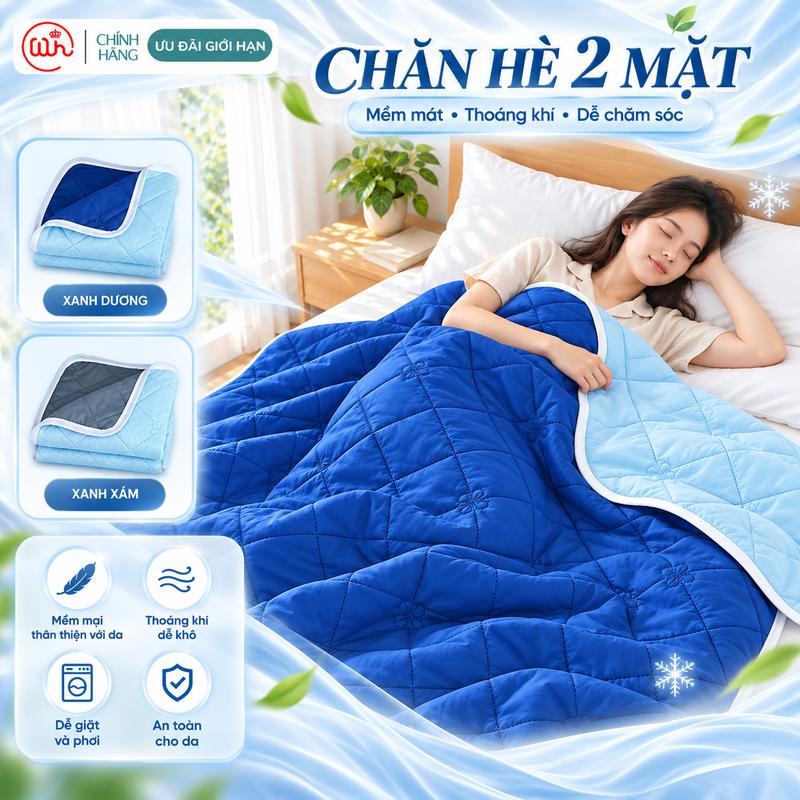Chăn làm mát nhẹ cho mùa hè, vải lụa làm mát mềm mại & thoáng khí, đồ giường mát mẻ cho thời tiết nóng, phòng điều hòa và sử dụng hàng ngày