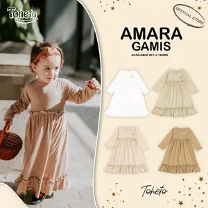 Toheto - Amara Gamis Anak 1 - 4 Tahun Muslim Baju Dress Putih