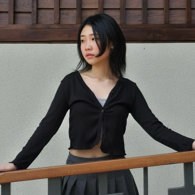 Lexy Fashion - Ruka Knit Cardigan Outer Wanita Korea Jepang Kardigan Rajut Korean Style Cardi Top Tangan Panjang atasan 1