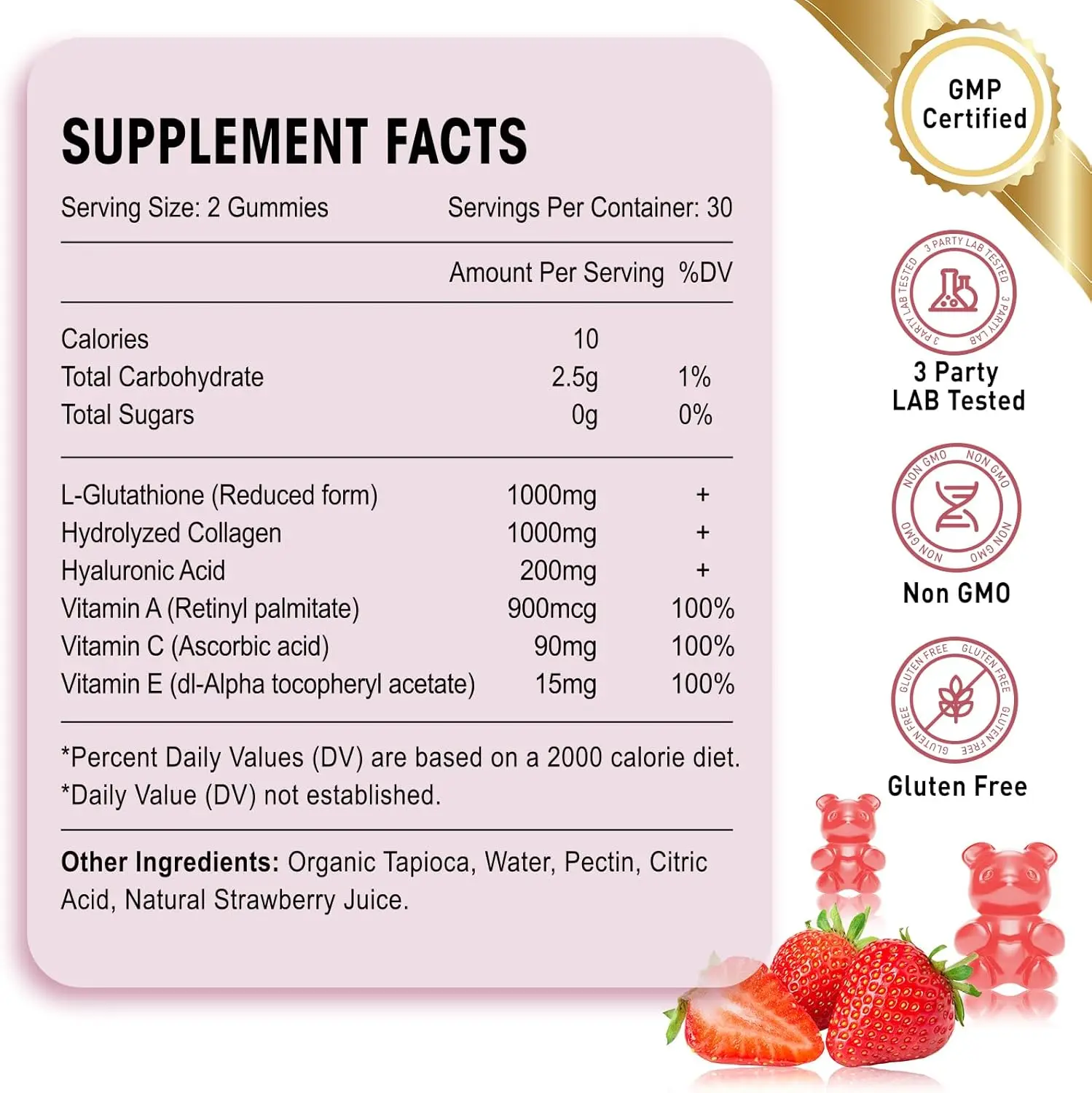 FDA APPROVED】Glutathione Collagen Glow Gummies, Collagen Gummies with  Vitamin C, E, Glutathione Supplement for Women, Skin Care, Anti-Aging,  Strawberry Flavor, 60 Count