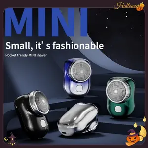 (COD) Mini Shaver Alat Cukur Jenggot Kumis Portable USB Elektrik Pencukur Pria