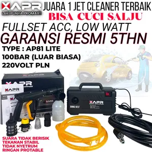 XAPR APR AP81 Lite Steam Cuci Mobil Motor AC Jet Cleaner Semprot Air Taman Bisa Semua 100Bar Fullset ACC Low Watt Garansi Resmi 5 Tahun