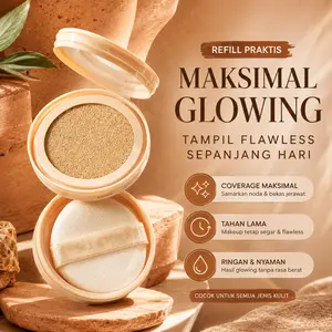 𝘚𝘒𝘭𝘕𝘛𝘭𝘍𝘭𝘊   SKlNTIFIC Cover All Perfect Cushion 11ml Refill BB Cream Kosmetik SPF 35 PA++++ Bedak Padat untuk Wajah Kusam Concealer Kusam dengan 5X Ceramide Centella & Hyaluronic Acid Hasil Glowing Full Coverage Long ☄️Trending