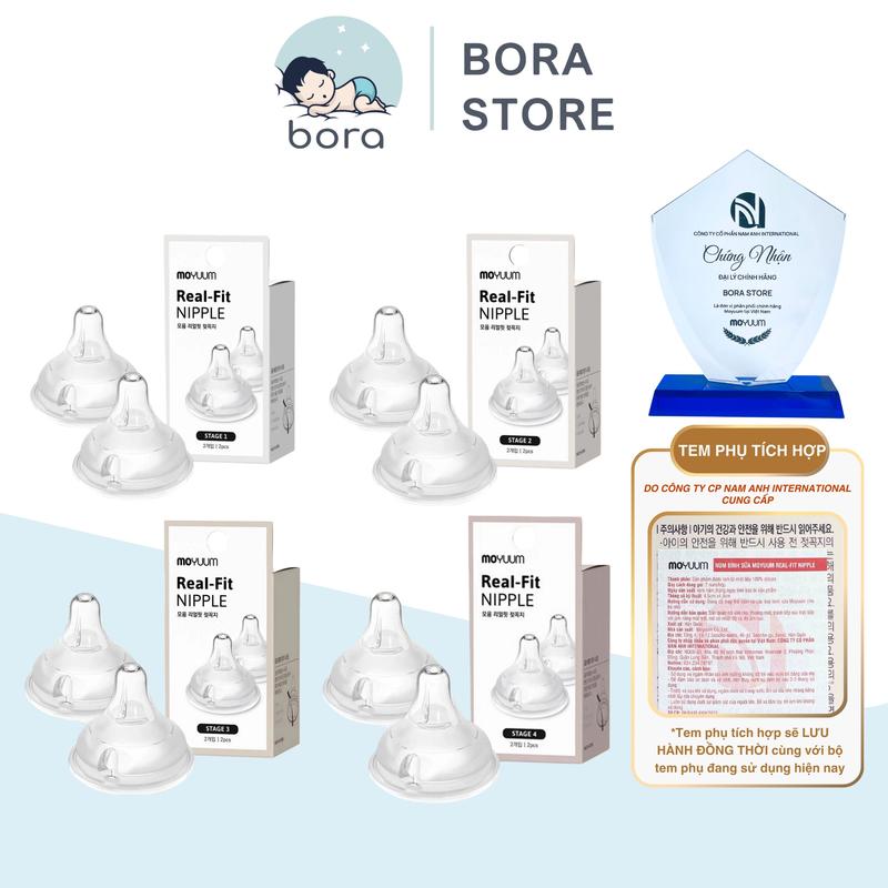 Núm ti Moyuum Hàn Quốc đủ size 1 - 4 Cam kết chính hãng