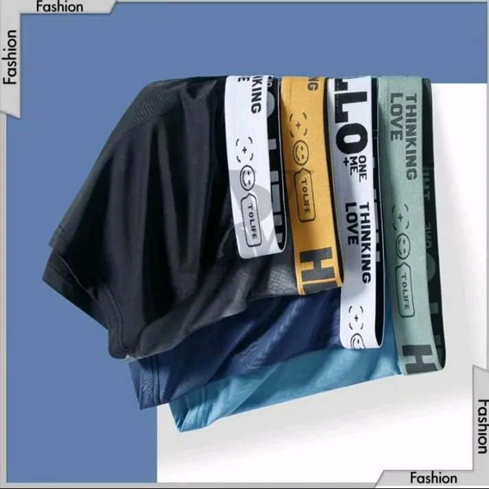 CELANA DALEM PRIA /Cd bekam Random Boxer Karet Dewasa Lembut Hitam Katun Remaja Pendek Kotak Cowok 2