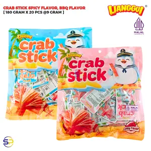 LIANGGUI SNACK CRAB STICK - Cemilan Seafood Siap Saji [180 Gr/20 Pcs @9 Gr]