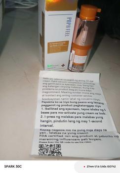 Product Review of FDA PAPA FEEL 5D Peptide Eye Cream 15g | Remove dark circles from D**a D**u 0