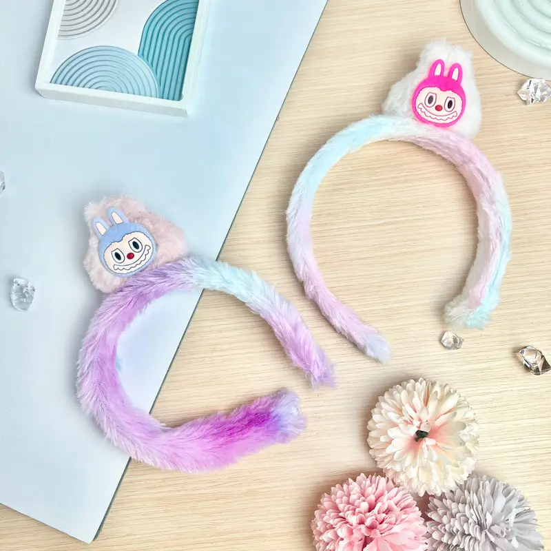 MJ - bando labubu rainbow premium kepala, bando viral labubu Headbands 1