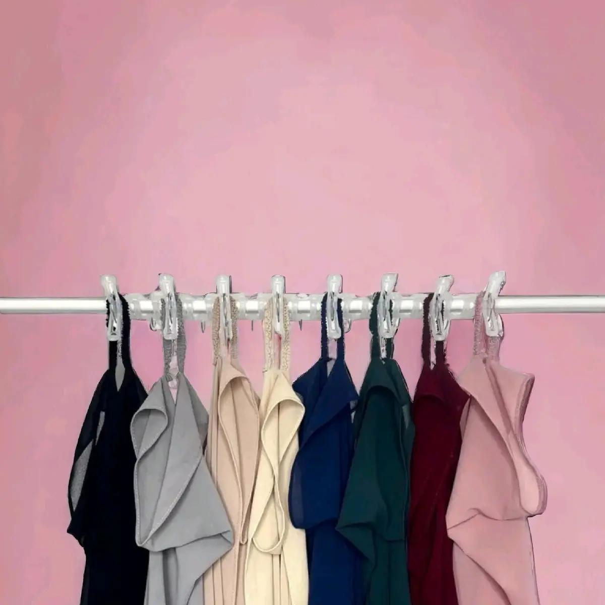 Elastic Band Semi Instant Chiffon Shawl