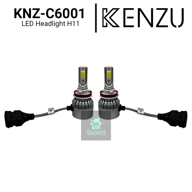 LED Headlight Mobil - KENZU - KNZ-C6001 - H4 dan H11 - 2 pcs - 6000K 36W - Putih Terang 3