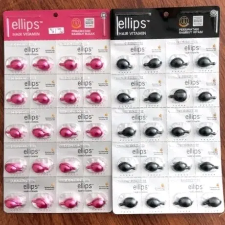1 Lembar (20 pcs) Ellips Vitamin Rambut Rusak dan Rambut Hitam Haircare Black