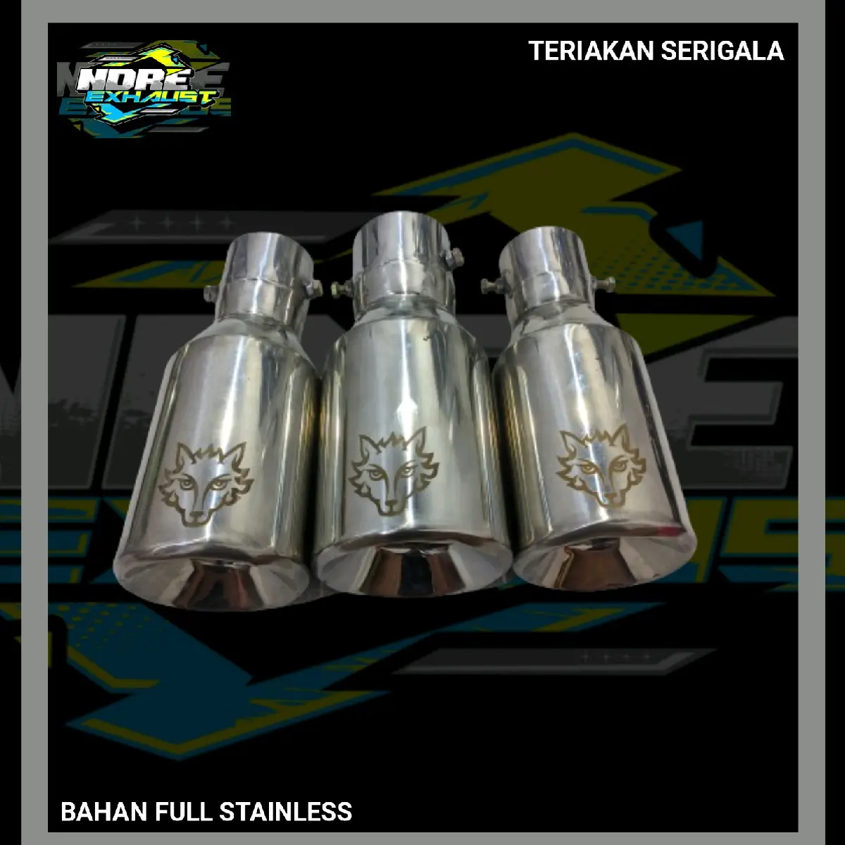 TERIAKAN SERIGALA MOBIL DAN TRUCK FUL STAINLESS