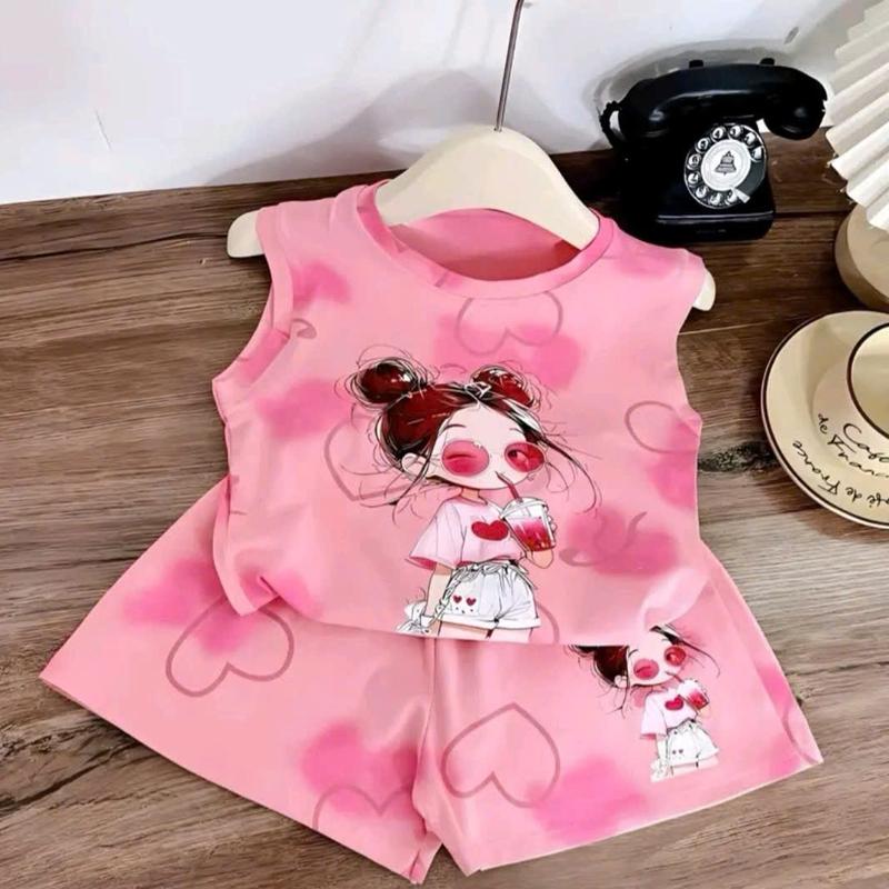 ( COMBO 2-3-4 ) Bộ 3 lỗ Cô Gái Trà Sữa sz 9 - 43 kg chất coton quần áo bé gái mùa hè