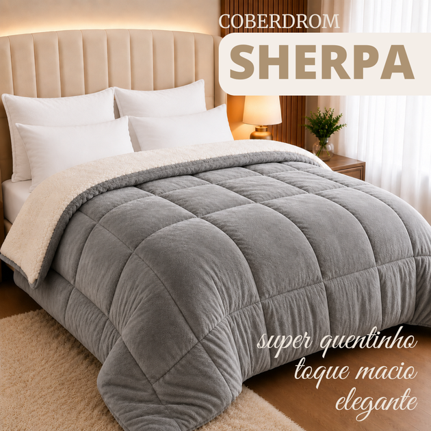 Coberdrom Queen Com Sherpa Lã de Carneiro Promoção Atacado Leve Macio e Muito Quente para Inverno