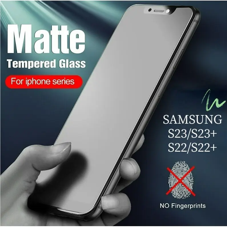 1-3PCS Matte Tempered Glass Compatible For Samsung Galaxy S23 Plus S23Plus Frosted Protective Film For SamsungS23 Plus S22 S22Plus S21FE Anti-fingerprint Screen Protector