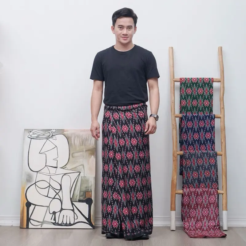 Sarung Batik Goyor Pekalongan Motif Nayanika Sarung Dewasa Muslim Pria Santri Nyaman Rayon Premium