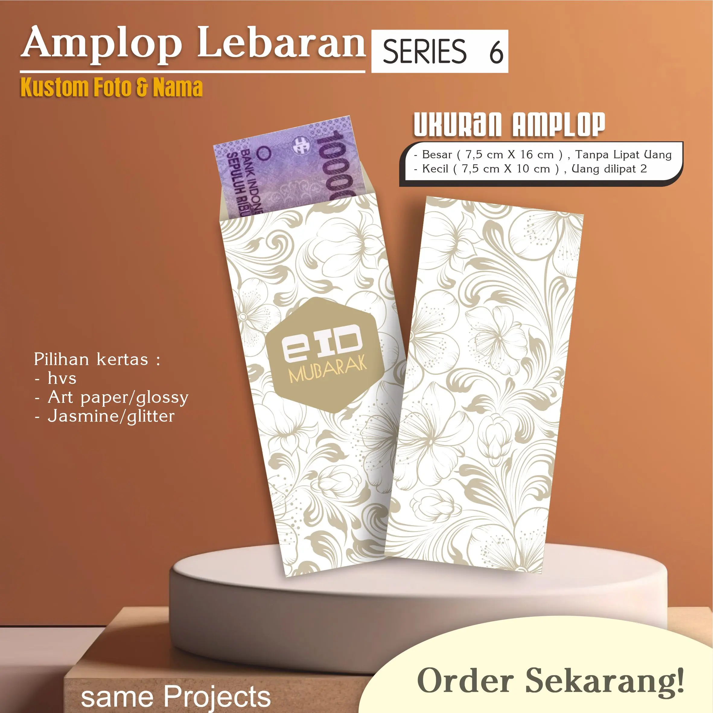 Amplop Lebaran Custom Series 6/ Angpao amplop Idul Fitri Kustom Nma dan foto sendiri