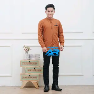 AR.shop88 Kemeja Koko Pria Dewasa Terbaru Lengan Panjang Bahan Full Katun Premium 8 Varian Warna Kualitas Standar Konveksi