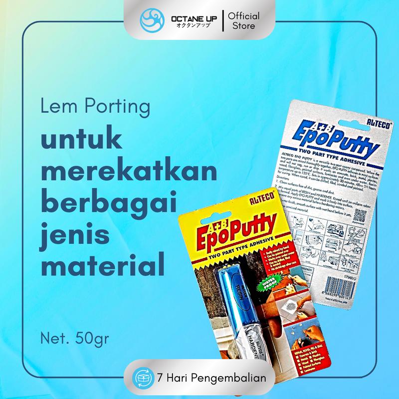 Lem Alteco Epo Putty 50gram untuk Beton, Fiberglass, Logam, PVC, Plastik, Kayu, dan Akuarium 2