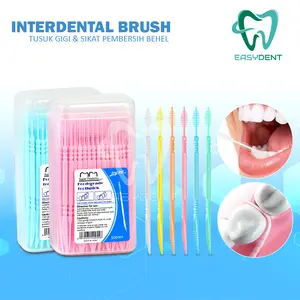 Interdental Brush Toothpick Box Tusuk Gigi Behel Sikat Pembersih Sela-Sela Gigi Gusi