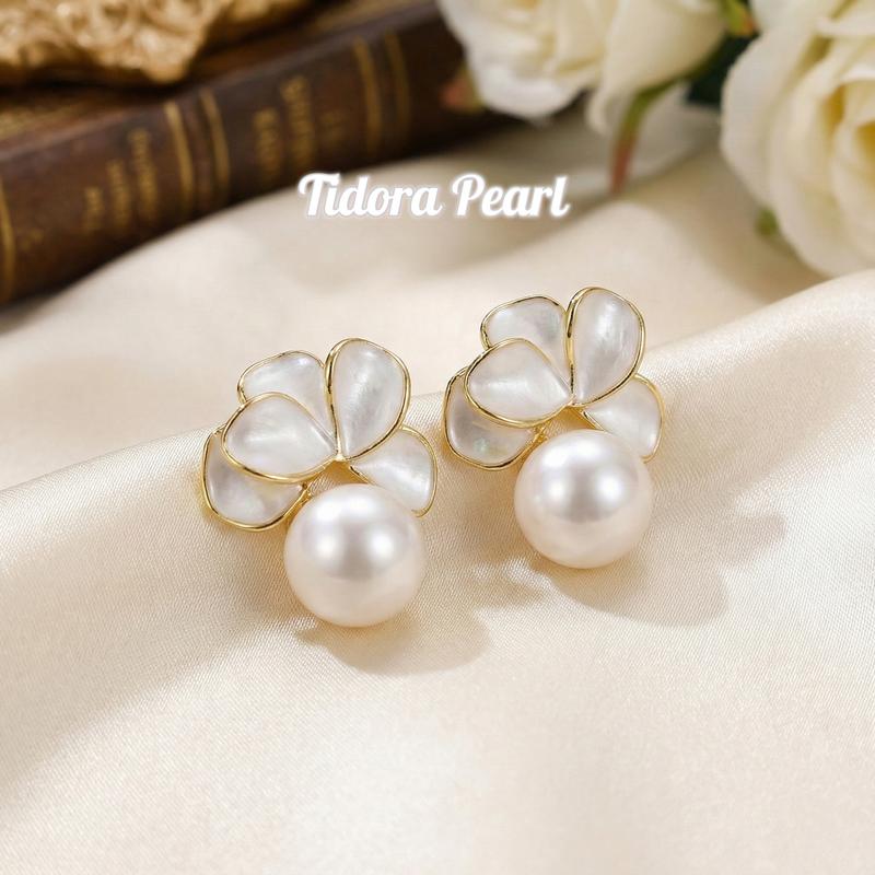   BT23  Bông Tai Ngọc Trai Tiểu Vân Ngọc Trai Nước Ngọt Dành Cho Nữ - Tidora Pearl 