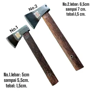 kapak BAJA untuk belah kayu bambu serbaguna Perkakas Alat bantu kerja pemotong universal gagang kayu ruyung ukuran standar sedia juga peralatan kebun perkakas kebun dan lain lain