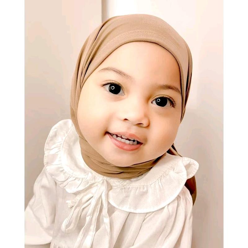 Jilbab / Hijab anak segi tiga instan anak jersey premium 0_6thn  ||  Kerudung Segitiga instan anak Muslim 4
