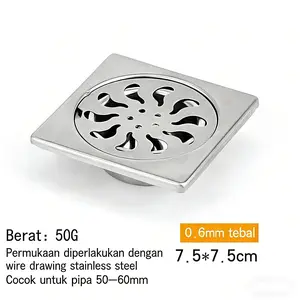 CAB Saringan Got Kamar Mandi Stainless 4" x 10 Cm x 10 Cm Floor Drain Termurah Membuang Air & Menyaring Kotoran