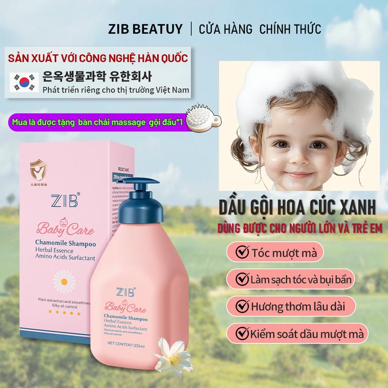 Dầu gội ZIB Blue Daisy kiểm soát dầu và làm sạch cho mái tóc mềm mại óng mượt và hương thơm lưu lại lâu dài Công thức dịu nhẹ chăm sóc da đầu 335ml Công thức dịu nhẹ chăm sóc da đầu Phù hợp cho trẻ em nam và nữ