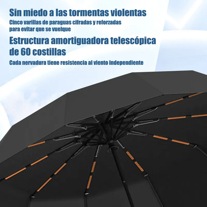 Paraguas Sombrilla Protección Uv Automático Con 12 Varillas - Foto 5