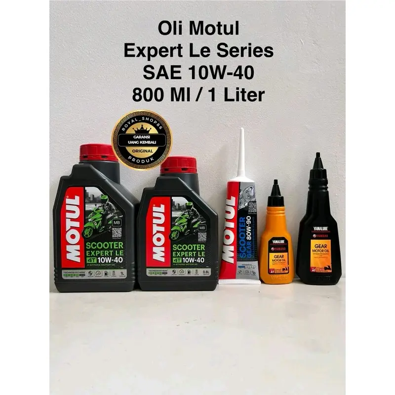 OLI MOTUL SCOOTER EXPERT LE SAE 10W-40 800 ML - 1 LITER  (HIJAU) ORIGINAL Mesin Motor Motorcycle Oil