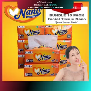 (Special Louisse Scarlet) NANO Facial Tissue Paket 10 Pack 180 Sheet 2 Ply tisu