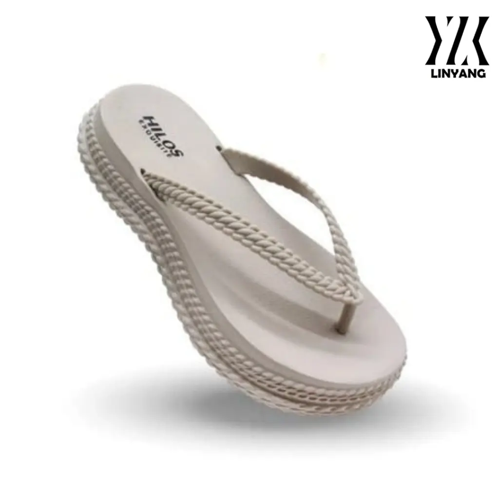 Sandal Jepit Tinggi Wanita Dewasa Tali Kepang Modern
