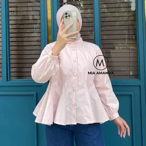 Mia Amanda - Numa Blouse Casual Kancing Mutiara