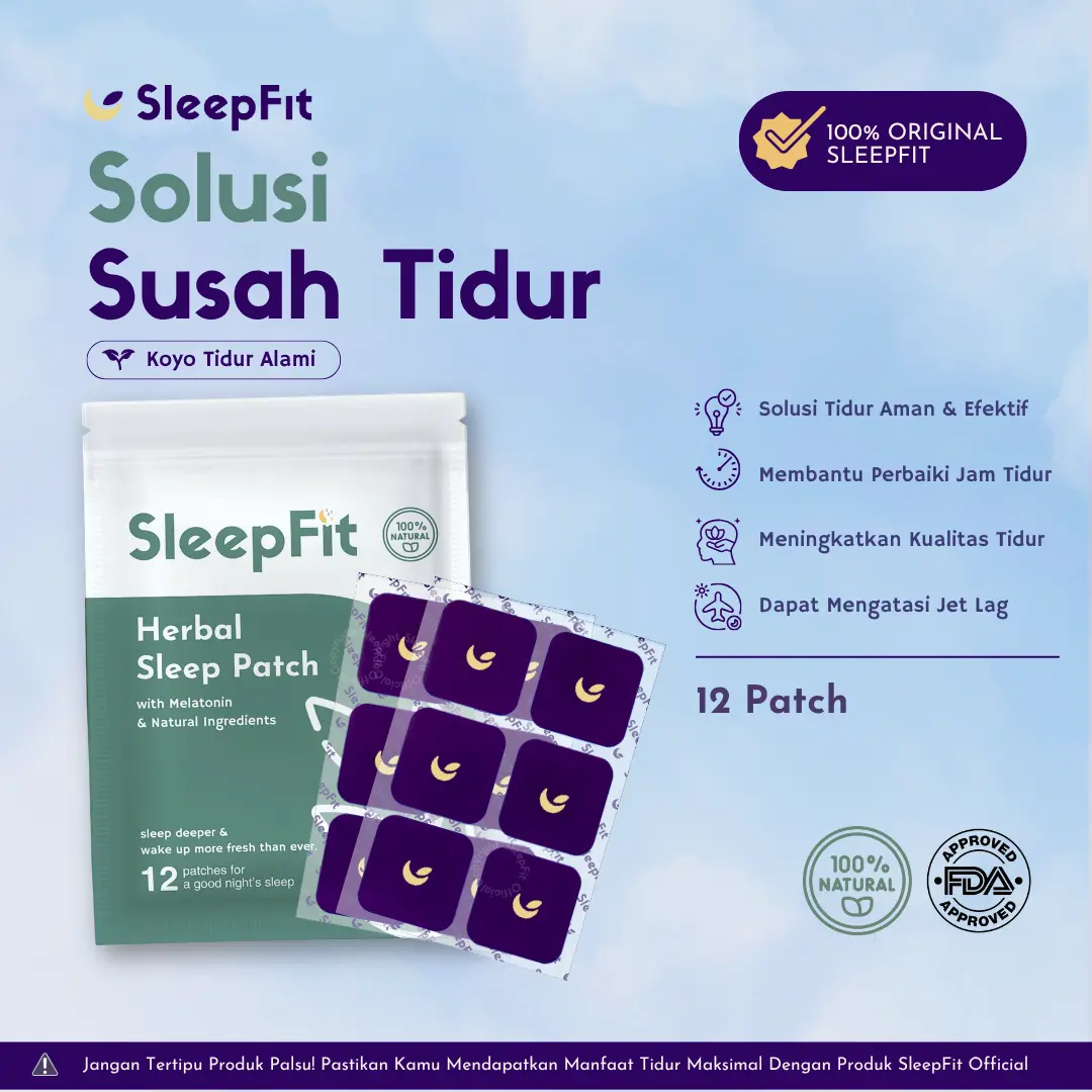 SleepFit - Herbal Sleep Patch - Melatonin - 12 Patch / Sachet