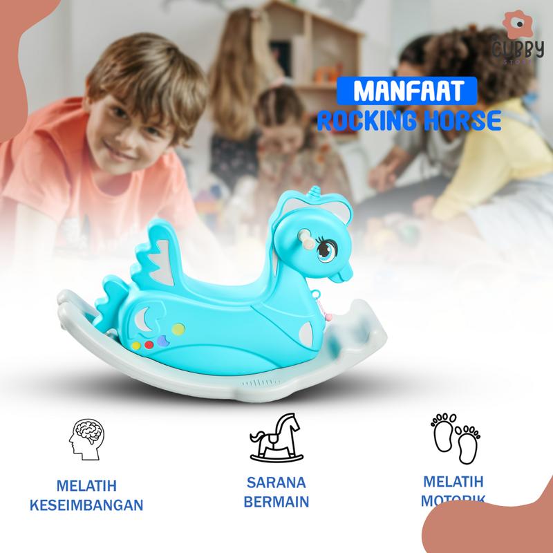 Mainan Kuda-Kudaan Anak Rocking Horse 334 Unicorn - Kuat Hingga 50 KG - Toys 3