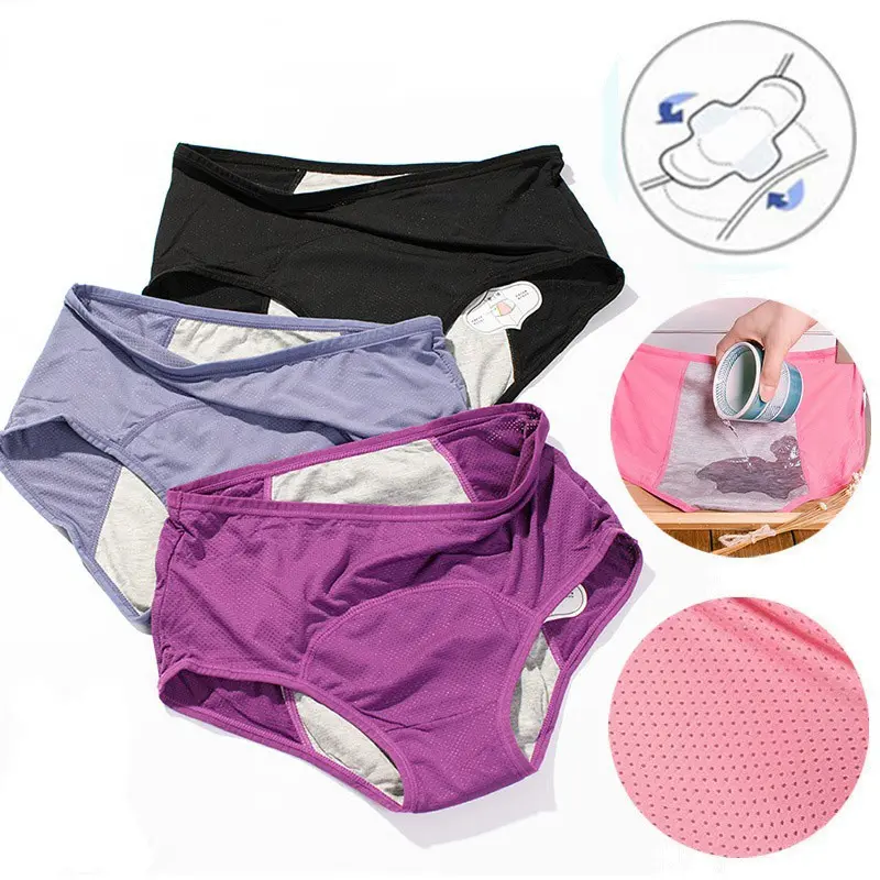 Women Leak-proof Period Panties Menstrual Physiological Cotton Briefs