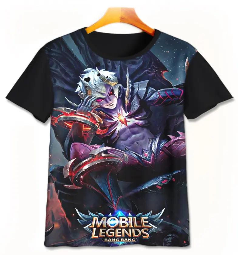 Kaos Anak Mobile Legend v10 Baju Mobile Legends ML Anak 3D Printing Untuk Umur 1-12 Tahun