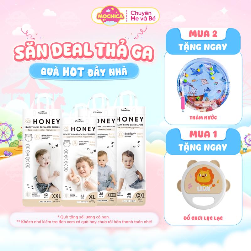 Tã/Bỉm Dán/Quần Momo Honey Premium đủ size NB/S/M/L/XL/2XL/3XL/4XL bề mặt tơ